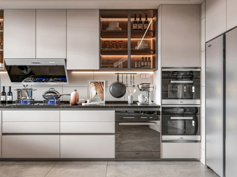 Scena di modellazione avanzata della cucina 0034 Modello 3D