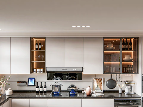 Scena di modellazione avanzata della cucina 0034 Modello 3D