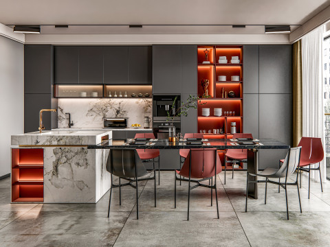 Kitchen Advanced Modeling scene 0035 3D Model