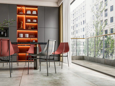 Scena di modellazione avanzata della cucina 0035 Modello 3D