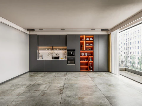 Scena di modellazione avanzata della cucina 0035 Modello 3D