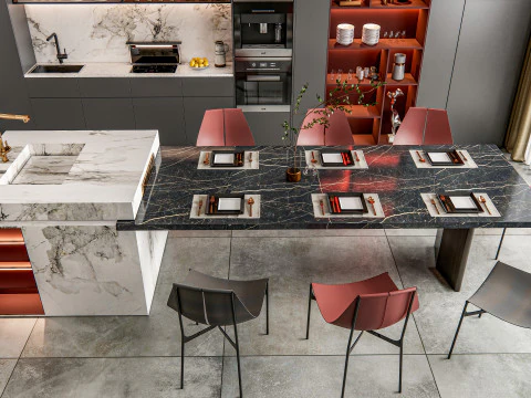 Scena di modellazione avanzata della cucina 0035 Modello 3D