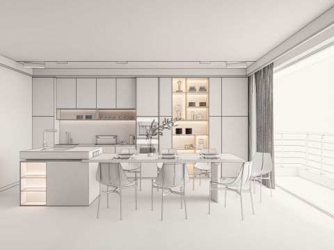 Kitchen Advanced Modeling scene 0035 Model 3D