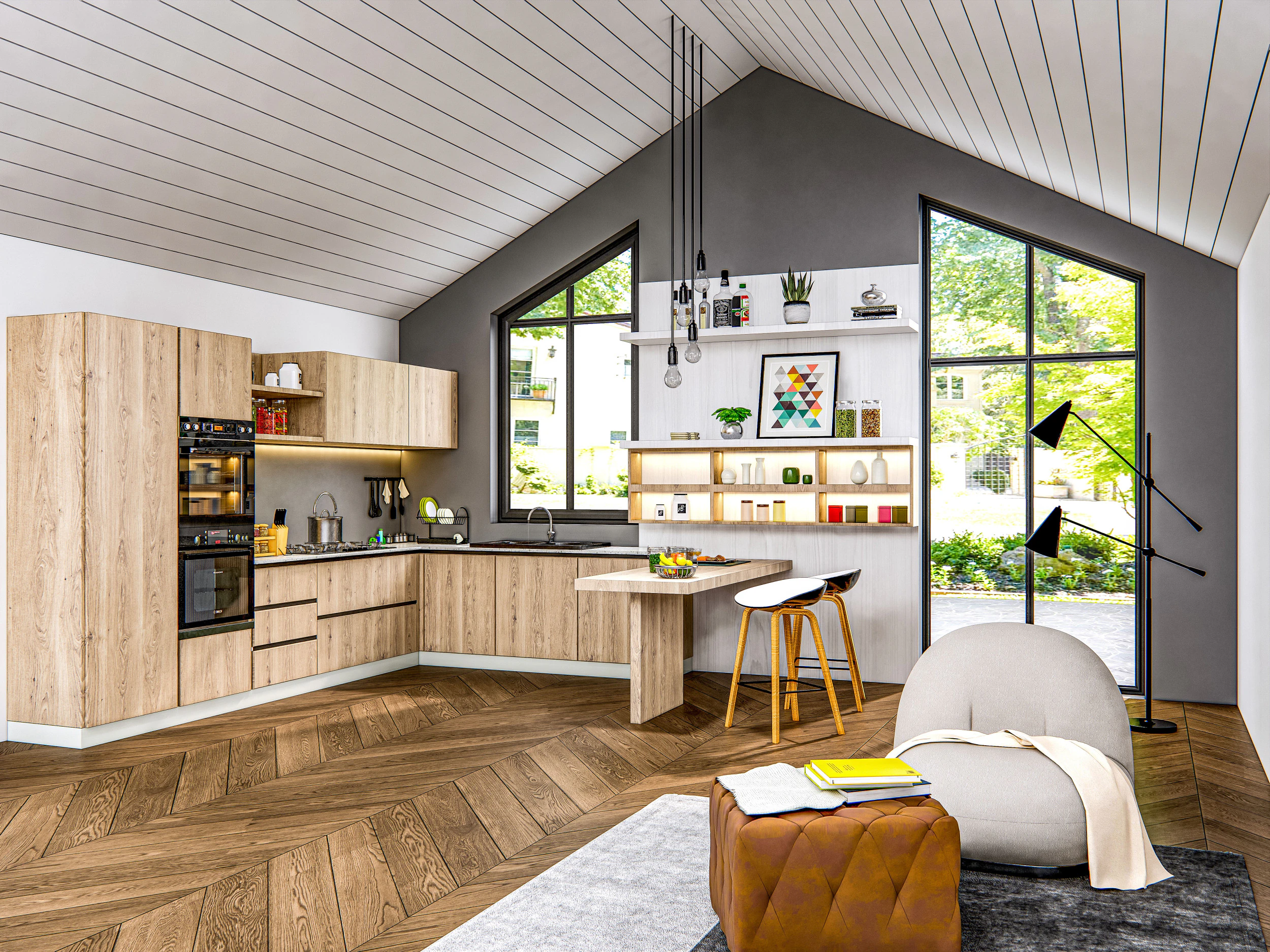 Scena di modellazione avanzata della cucina 0036 Modello 3D .c4d .max .obj .3ds .fbx .stl .blend