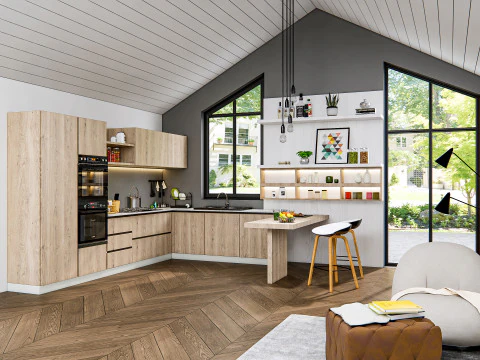 Scena di modellazione avanzata della cucina 0036 Modello 3D