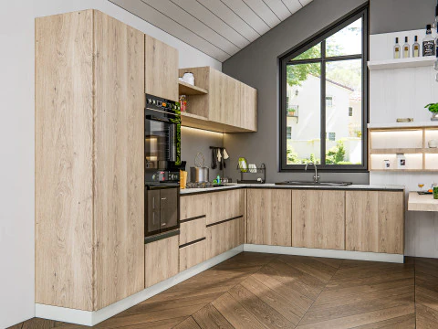 Scena di modellazione avanzata della cucina 0036 Modello 3D