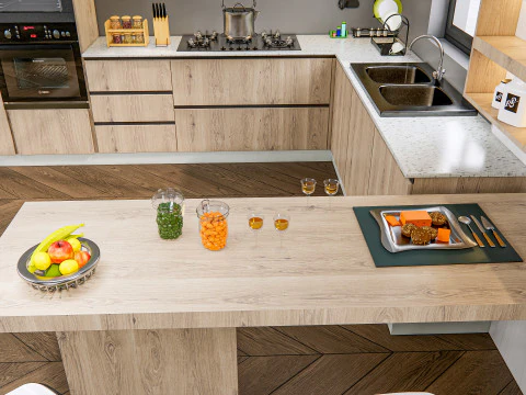 Scena di modellazione avanzata della cucina 0036 Modello 3D