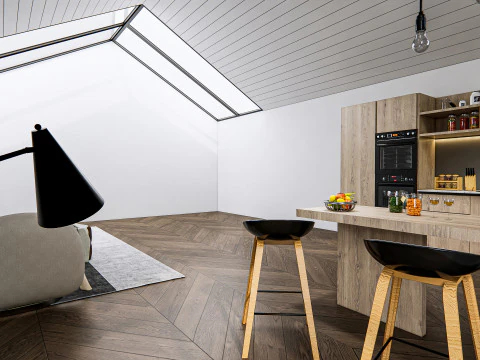 Scena di modellazione avanzata della cucina 0036 Modello 3D