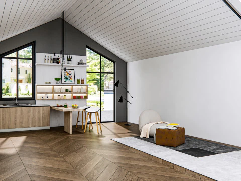 Scena di modellazione avanzata della cucina 0036 Modello 3D