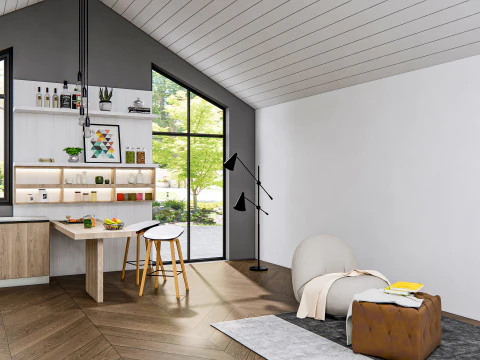 Scena di modellazione avanzata della cucina 0036 Modello 3D