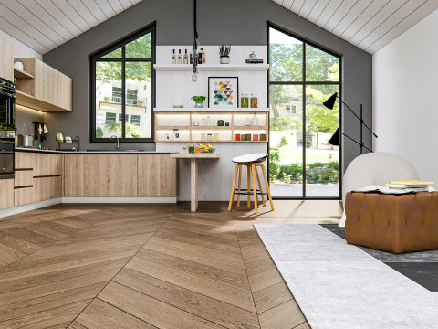 Scena di modellazione avanzata della cucina 0036 Modello 3D