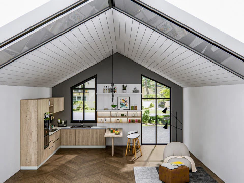 Scena di modellazione avanzata della cucina 0036 Modello 3D