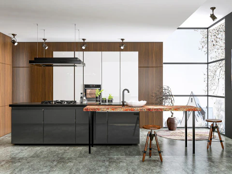Scena di modellazione avanzata della cucina 0038 Modello 3D