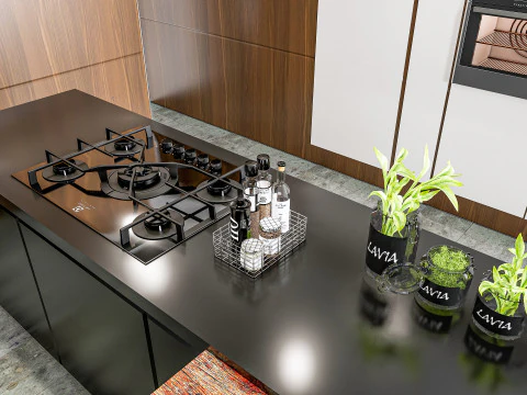Scena di modellazione avanzata della cucina 0038 Modello 3D