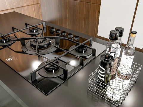 Scena di modellazione avanzata della cucina 0038 Modello 3D