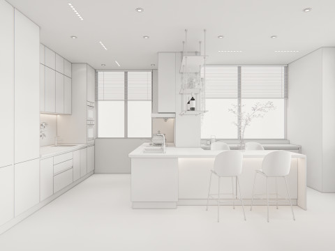 Kitchen Advanced Modeling scene 0039 3D Model