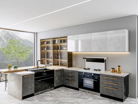 Kitchen Advanced Modeling scene 0040 3D Model