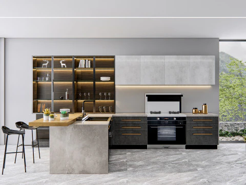 Kitchen Advanced Modeling scene 0040 3D Model