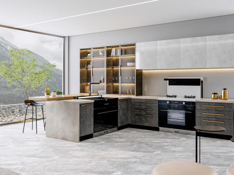 Kitchen Advanced Modeling scene 0040 3D Model