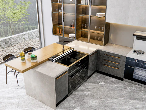 Kitchen Advanced Modeling scene 0040 3D Model