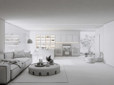 Kitchen Advanced Modeling scene 0040 3D Model