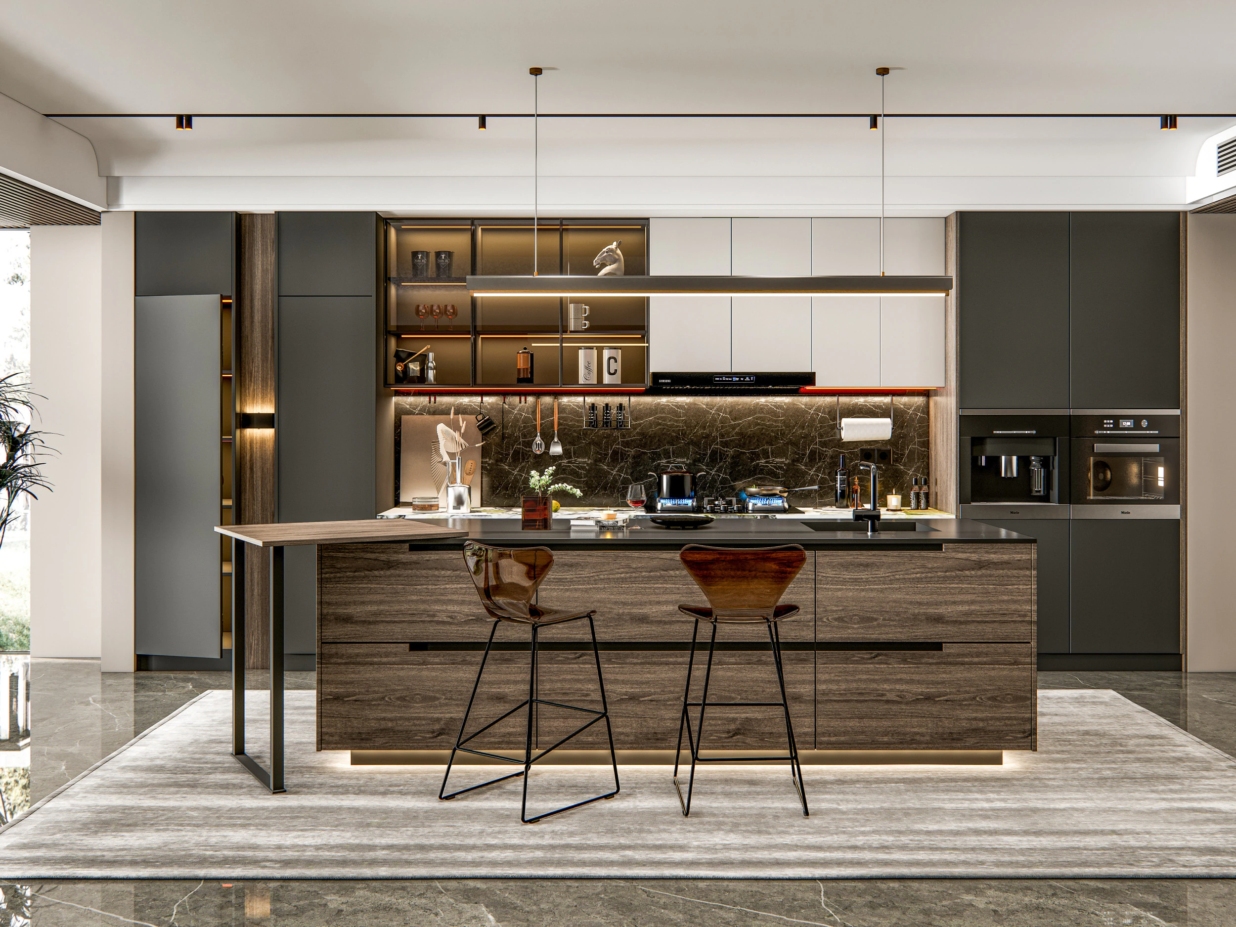 Kitchen Advanced Modeling scene 42 3D Model .c4d .max .obj .3ds .fbx .stl .blend