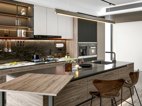 Kitchen Advanced Modeling scene 42 3D Model