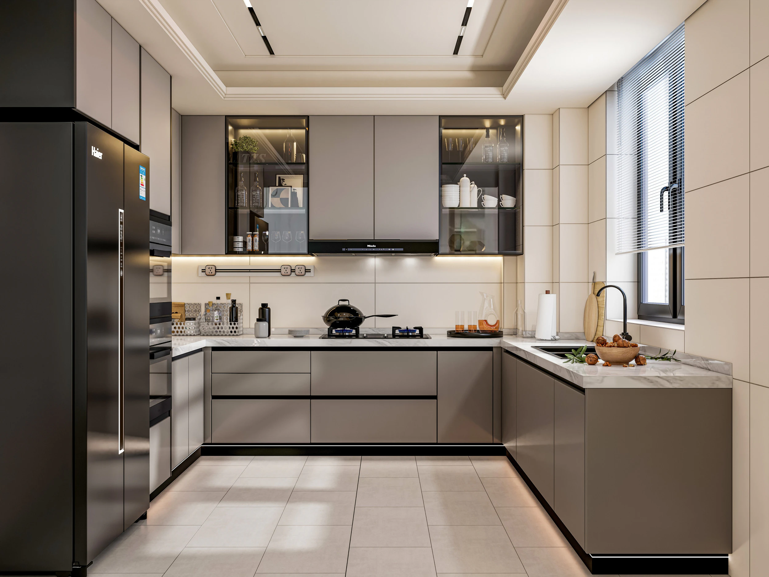 Scena di modellazione avanzata della cucina 0048 Modello 3D .c4d .max .obj .3ds .fbx .stl .blend 