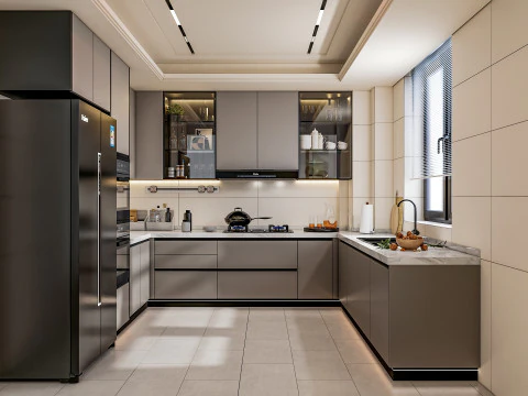 Scena di modellazione avanzata della cucina 0048 Modello 3D