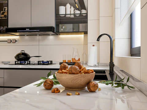 Scena di modellazione avanzata della cucina 0048 Modello 3D