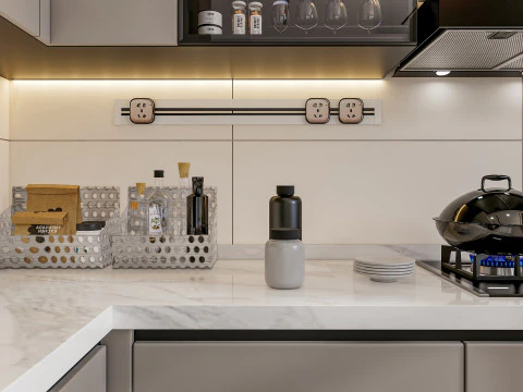 Scena di modellazione avanzata della cucina 0048 Modello 3D