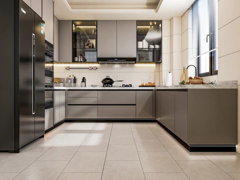 Scena di modellazione avanzata della cucina 0048 Modello 3D