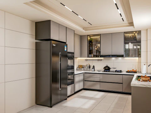 Scena di modellazione avanzata della cucina 0048 Modello 3D