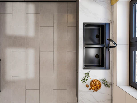 Scena di modellazione avanzata della cucina 0048 Modello 3D