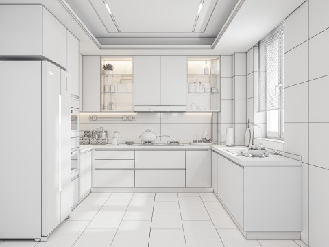 Kitchen Advanced Modeling scene 0048 Model 3D
