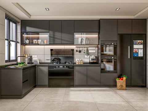 Scena di modellazione avanzata della cucina 0049 Modello 3D