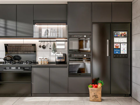 Scena di modellazione avanzata della cucina 0049 Modello 3D