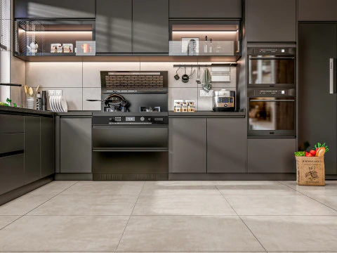 Scena di modellazione avanzata della cucina 0049 Modello 3D