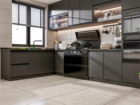 Scena di modellazione avanzata della cucina 0049 Modello 3D