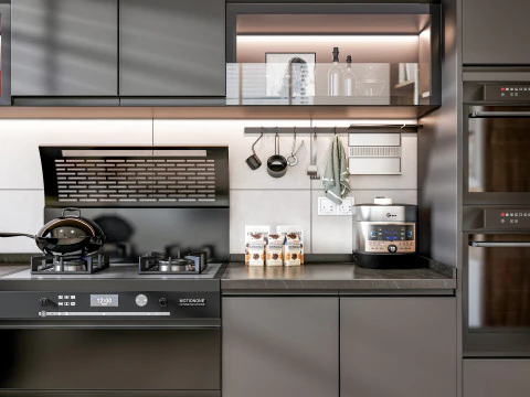 Scena di modellazione avanzata della cucina 0049 Modello 3D