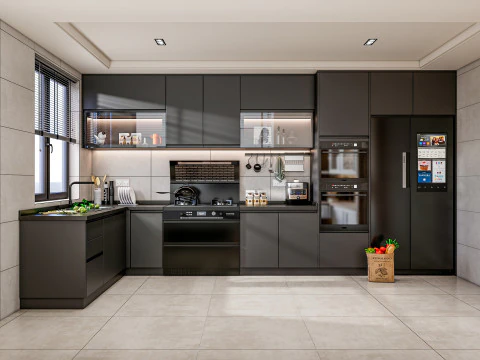 Scena di modellazione avanzata della cucina 0049 Modello 3D