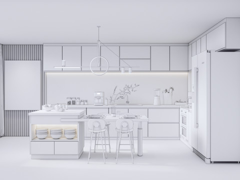 Kitchen Advanced Modeling scene 0051 3D 模型