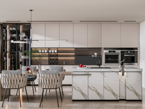 Kitchen Advanced Modeling scene 0052 3D Модель