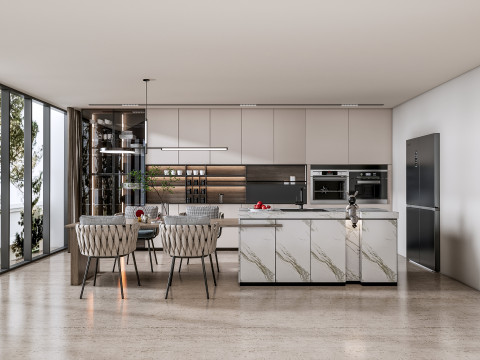 Kitchen Advanced Modeling scene 0052 3D Модель