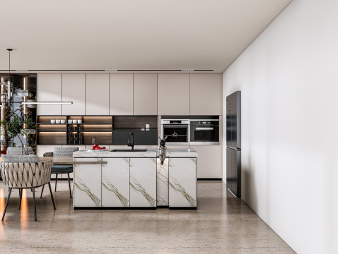 Kitchen Advanced Modeling scene 0052 3D Модель