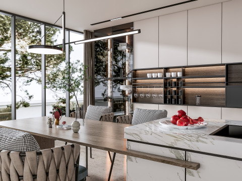 Kitchen Advanced Modeling scene 0052 3D Модель