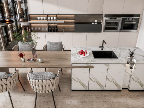 Kitchen Advanced Modeling scene 0052 3D Модель