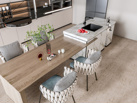 Kitchen Advanced Modeling scene 0052 3D Модель