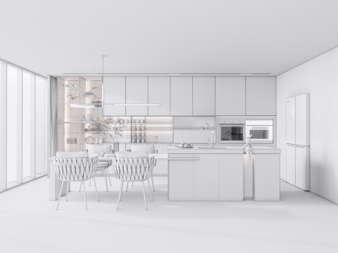 Kitchen Advanced Modeling scene 0052 3D Модель