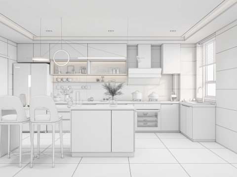 Kitchen Advanced Modeling scene 0053 Modèle 3D